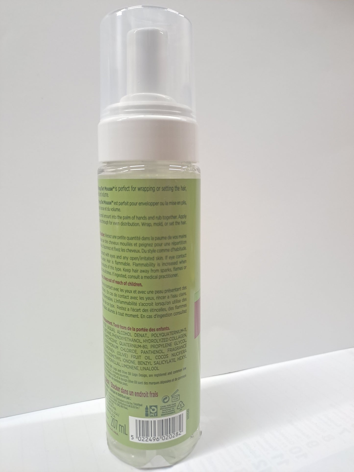 ORS Olive Oil Hold & Shine Wrap Set Mousse Infused with Coconut Oil for Restorative Shine 207ml (7.0 oz)