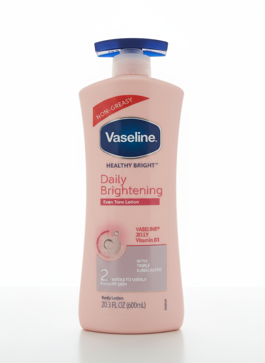 Vaseline Daily Brightening Even Tone Lotion with Vitamin B3 and Sunscreen 600ml * 20.03oz)