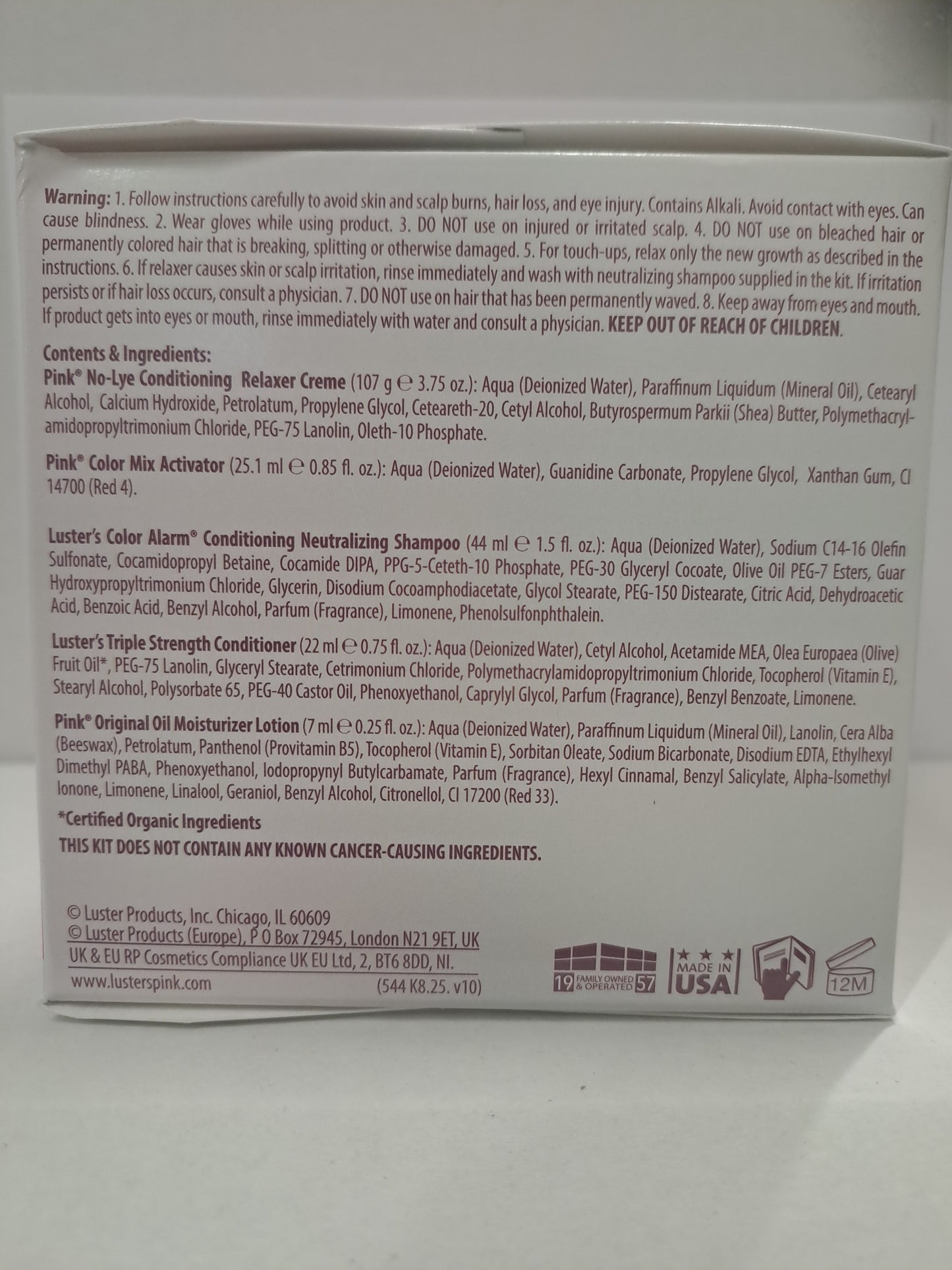 Pink Conditioning No-Lye Relaxer Kit Regular