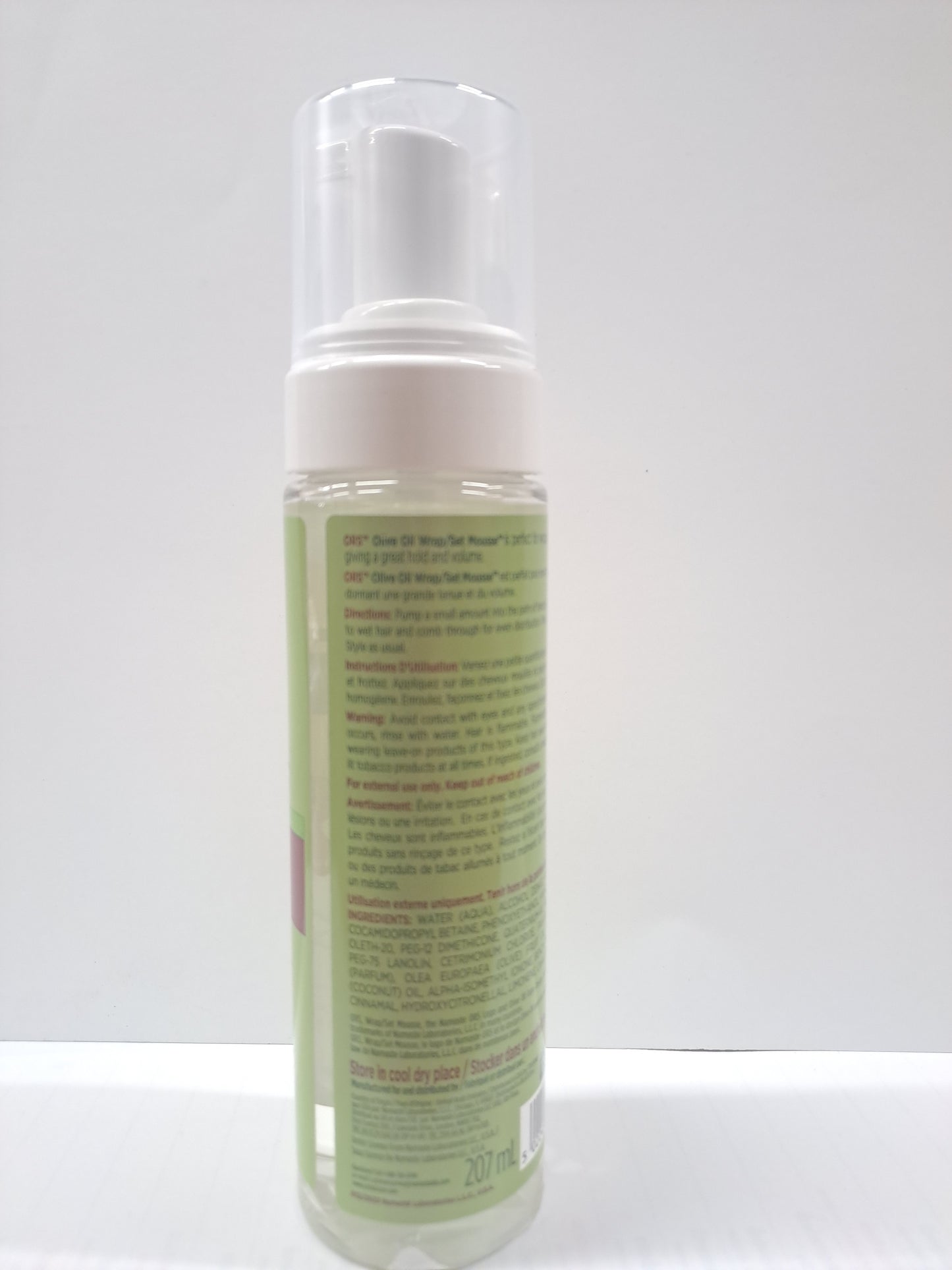 ORS Olive Oil Hold & Shine Wrap Set Mousse Infused with Coconut Oil for Restorative Shine 207ml (7.0 oz)