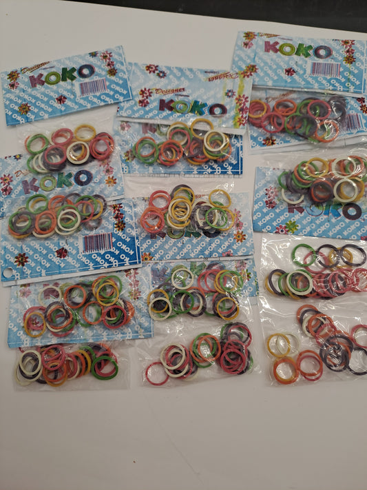 KOKO Elasticini 12 confezione di circa 20 elastici totale 240 pezzi colorati per treccine e dreadlocks