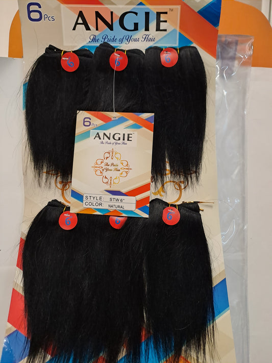 Angie STW weavon hair 6"x 6  200g