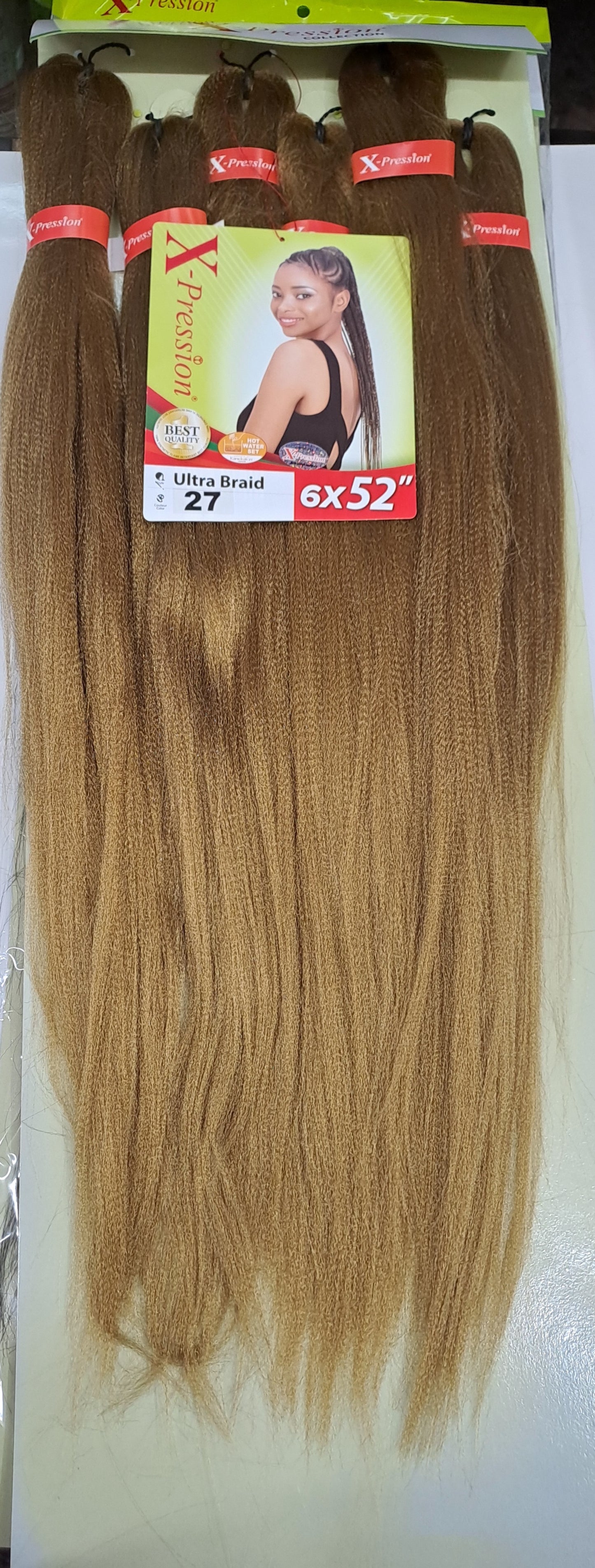 X-pression  Ultra Braid Extension Capelli Treccine braids Kanekalon Prestretched XXL 270g 6x 52"