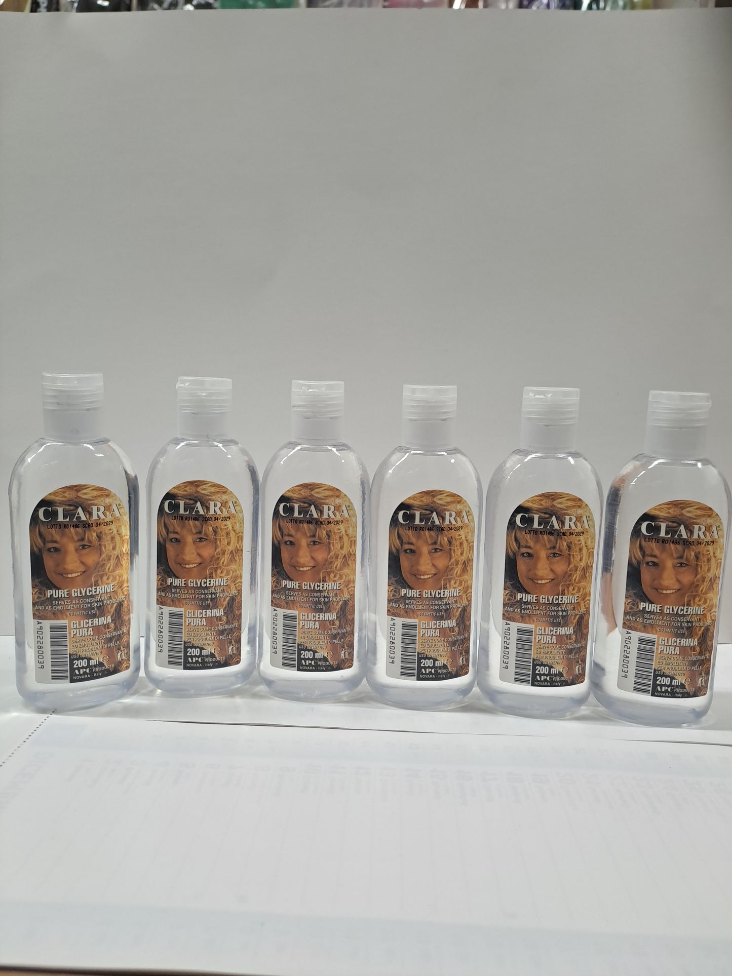 Clara Pure Glycerine 6x200ml Made in Italy - Pack da 6