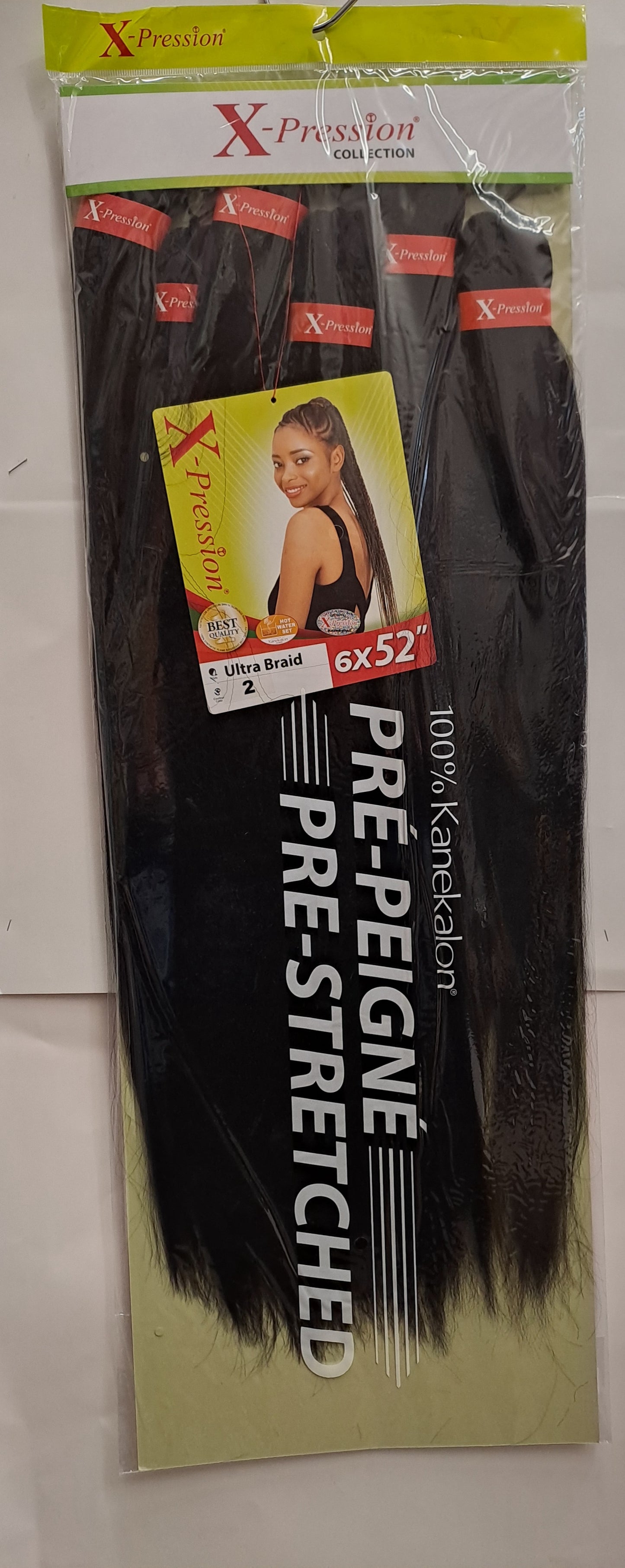 X-pression  Ultra Braid Extension Capelli Treccine braids Kanekalon Prestretched XXL 270g 6x 52"