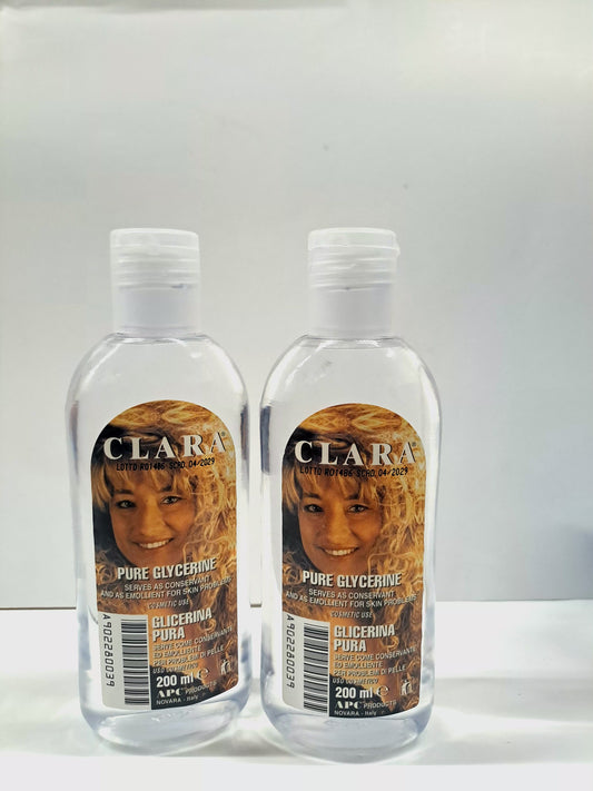 Clara Pure Glycerine 2x200ml Made in Italy
