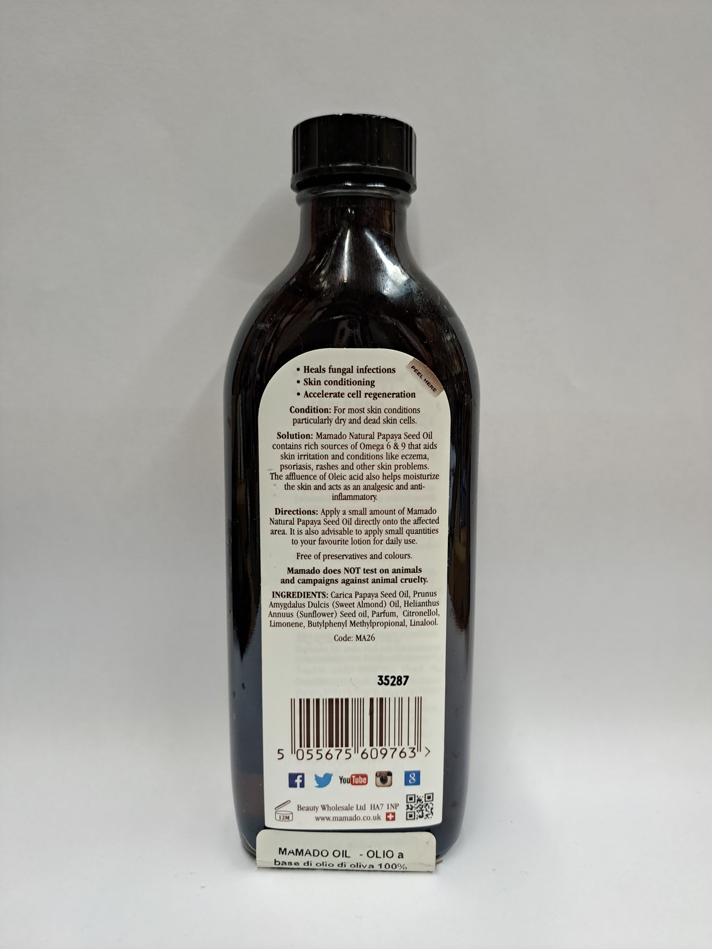 Mamado Natural Papaya Oil 150ml