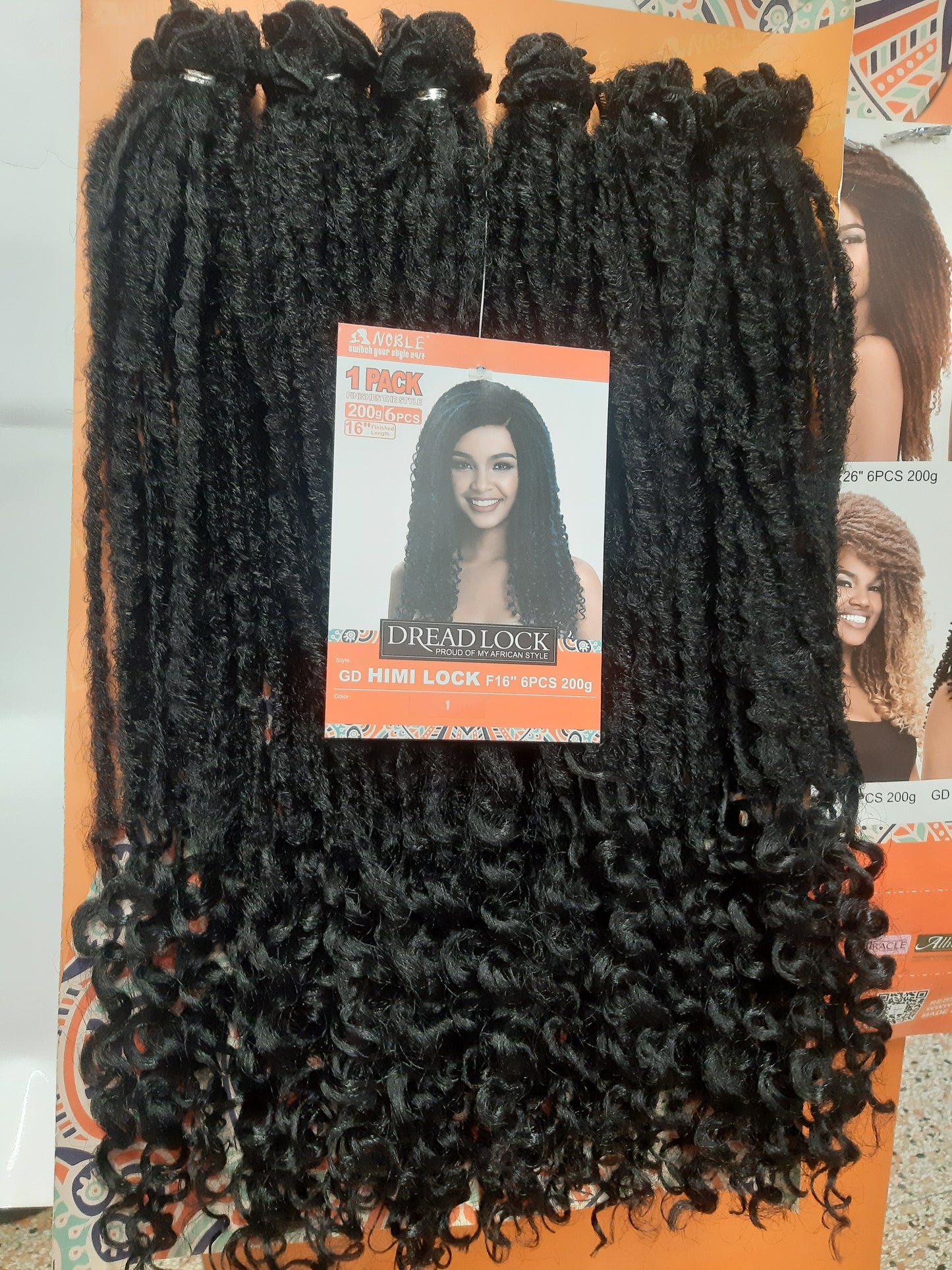 NOBLE  DREAD LOCK Weavon  16" 200G Black