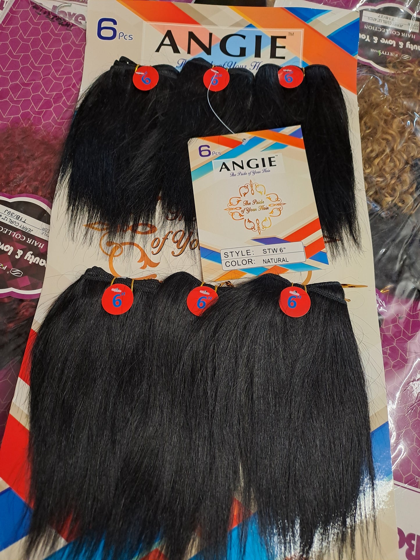 Angie STW weavon hair 6"x 6  200g