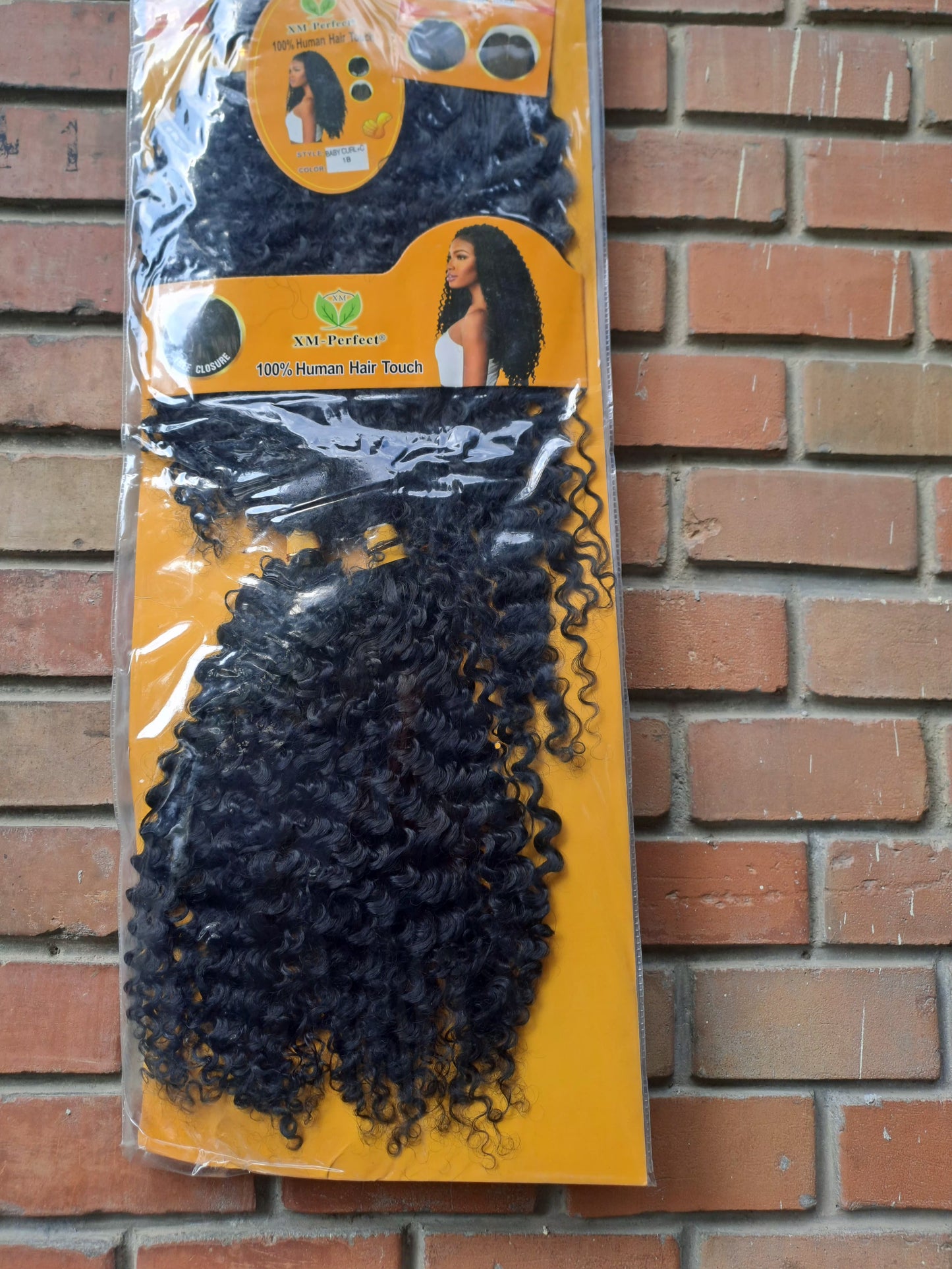 Perfect Baby Curl  + Closure Color 1 B WEAVON EXTENSION 200g