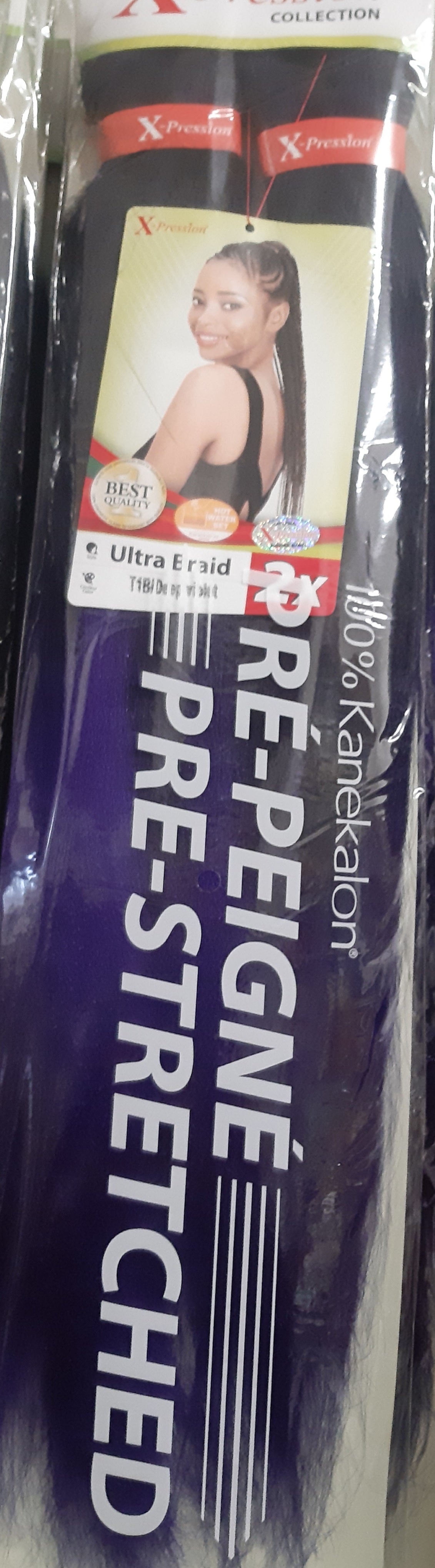 X-Pression Extension Ultra Braid Capelli Treccine braids Kanekalon Pre-stretched Shatush 160g  2 X 46''