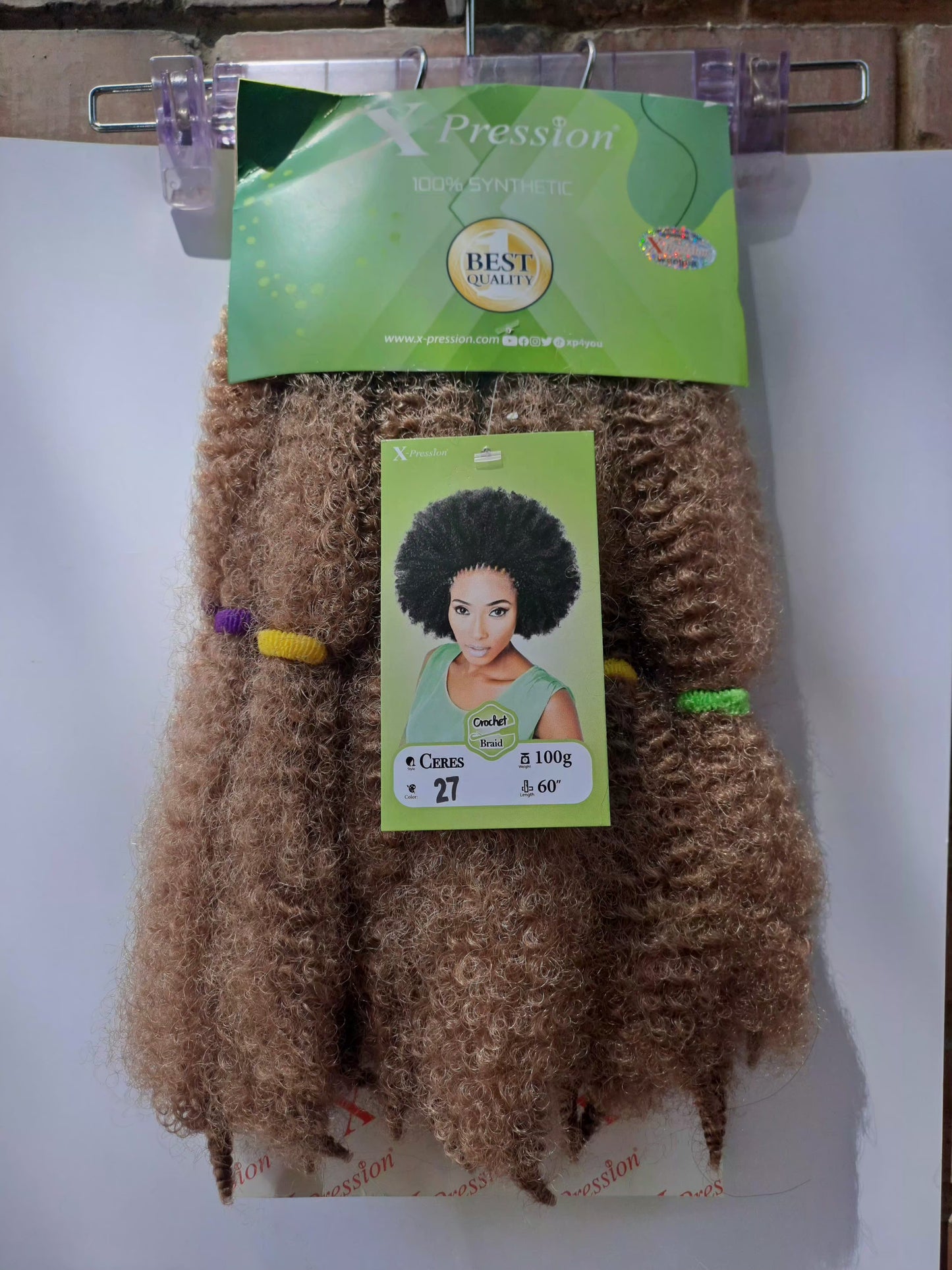 X-Pression Ceres Kinky Afro hair per twist, braids and dred  100g