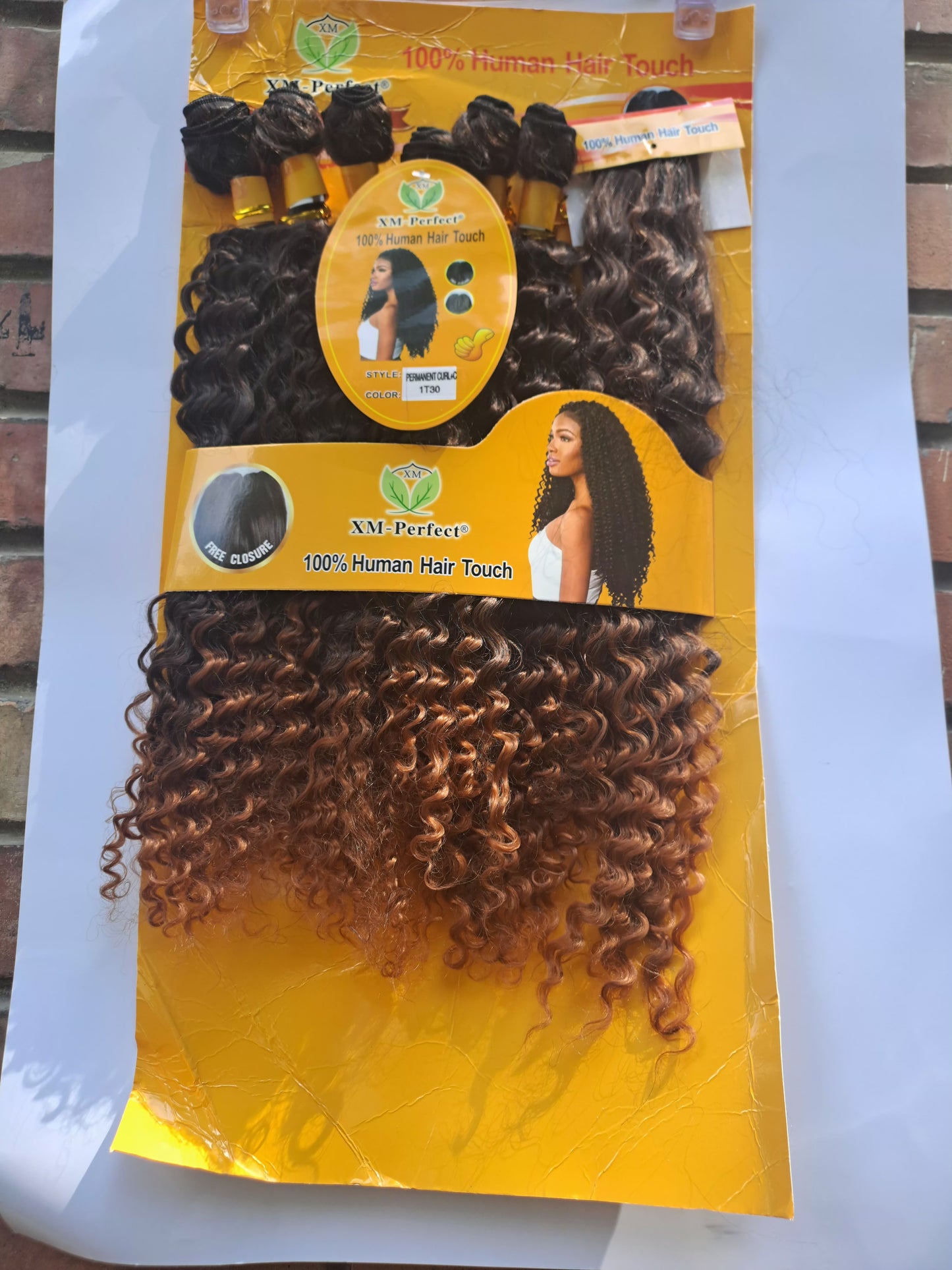 Weavon Permanent Curls 6 pics with Closure