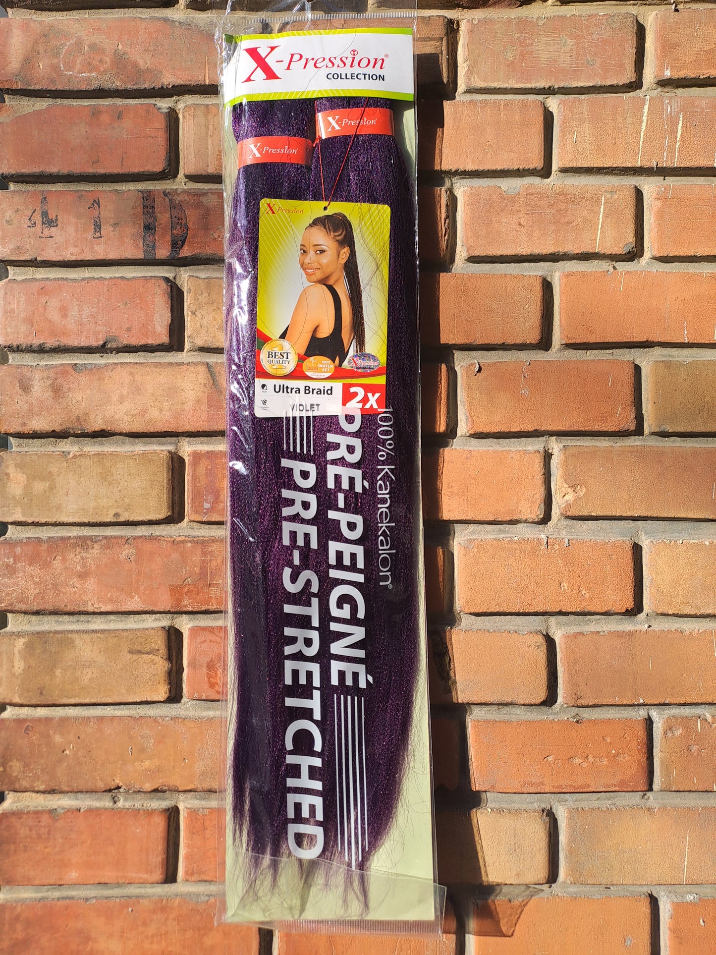 X-Pression Ultra Braid Extension Capelli Treccine braids Kanekalon Pre-stretched 160g  2 X 46''