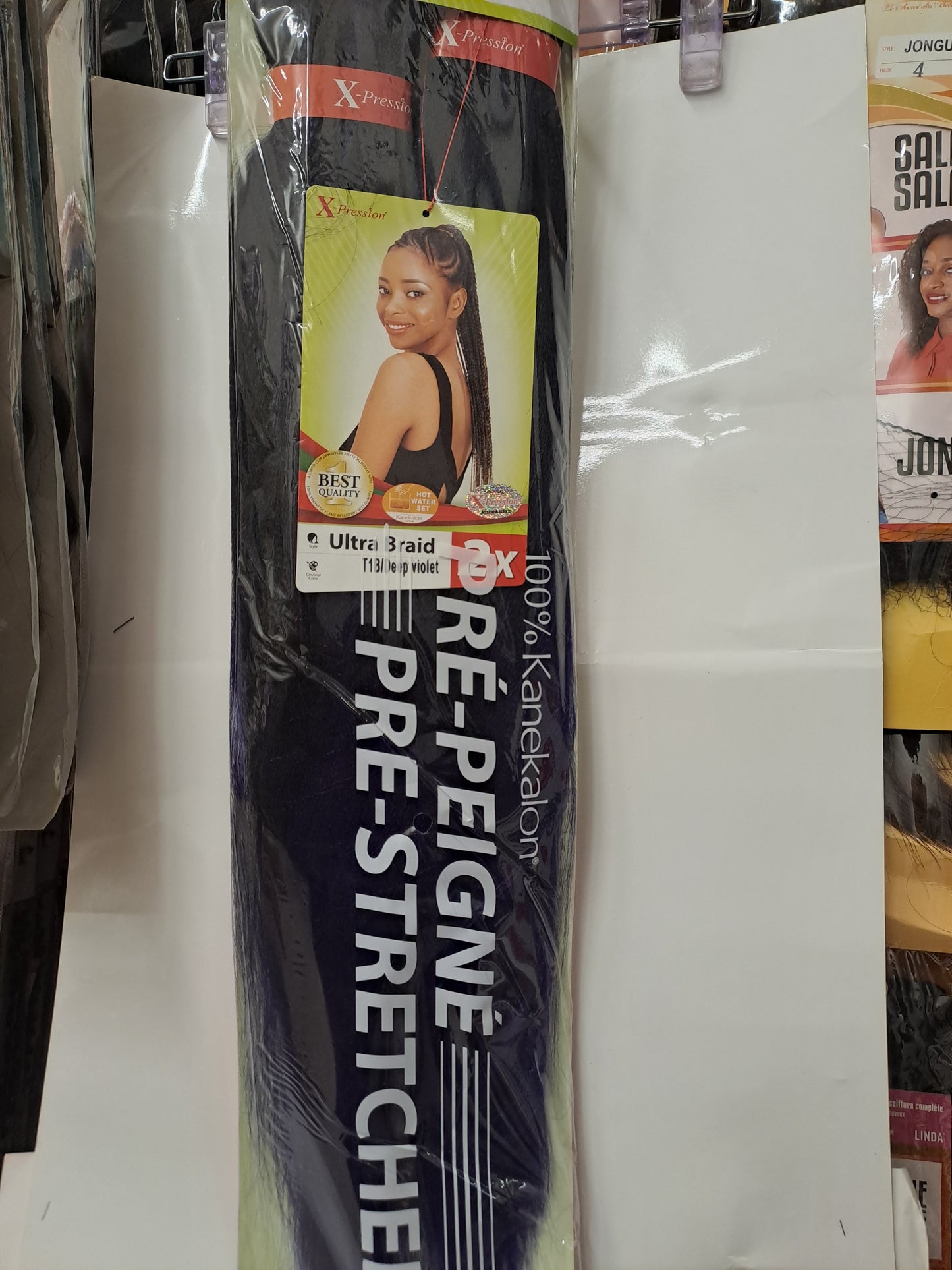 X-Pression Extension Ultra Braid Capelli Treccine braids Kanekalon Pre-stretched Shatush 160g  2 X 46''