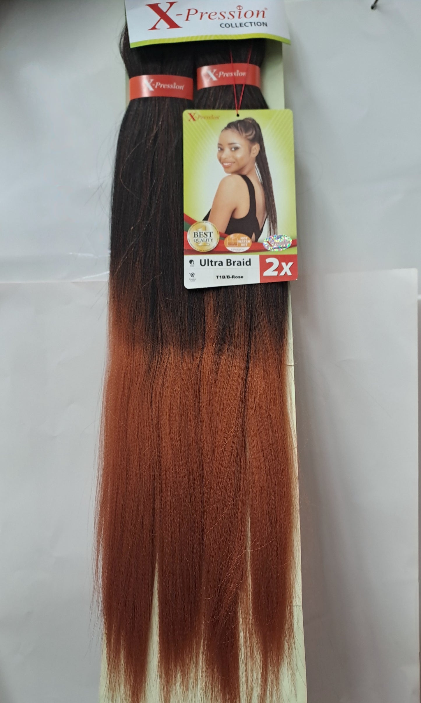 Xpression Extension Ultra Braid Capelli Treccine braids Kanekalon Pre-stretched Shatush 160g  2 X 46''