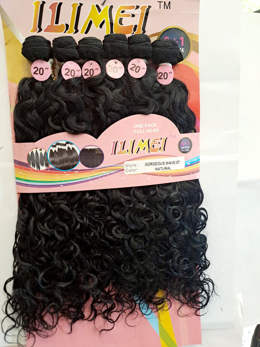 Ilmei Gorgeous Wave with closure  20". Natural Colour.