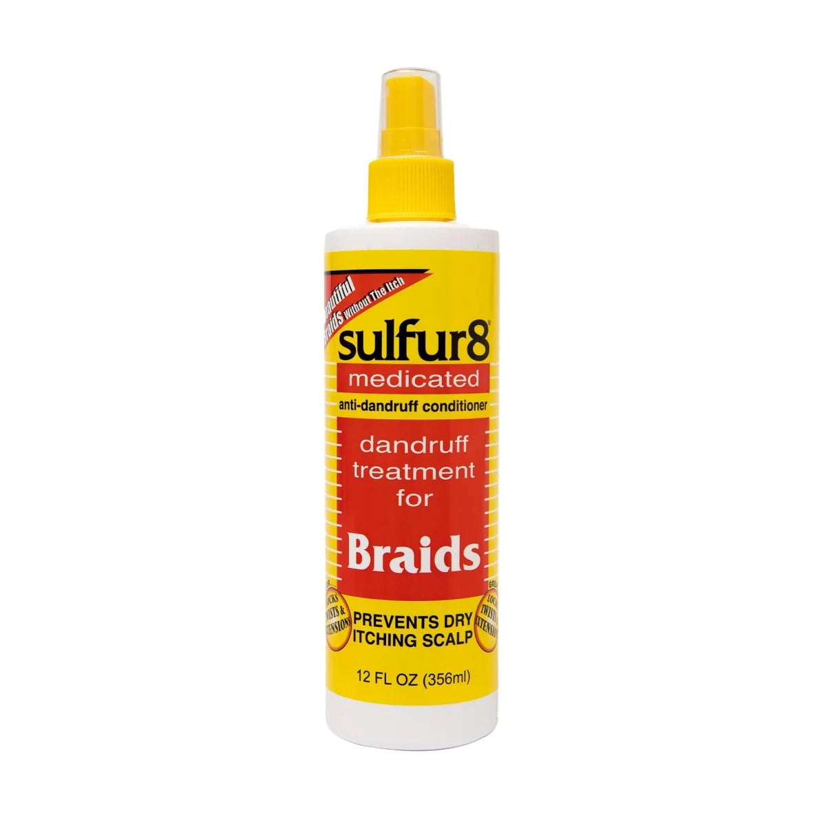 Sulfur 8 Dandruff Medicated Treatment For Braids spray 356ml - 12oz