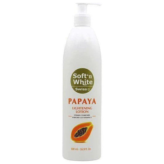 Swiss Soft'n White Papaya Lightening Lotion 500ml 16.9 fl. oz