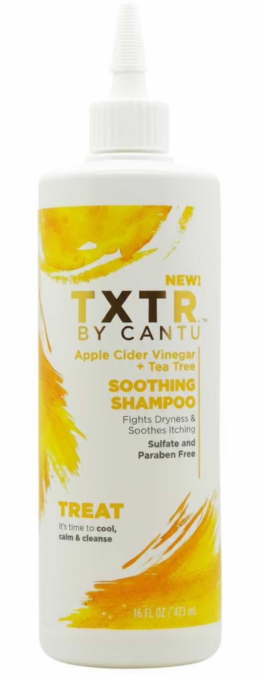 TXTR by Cantu Apple Cider Vinegar + Tea Tree Soothing Shampoo 473ml- Shampoo lenitivo all'aceto di mele e all'albero del tè