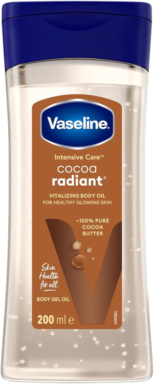 Vaseline Intensive Care Cocoa Radiant Body  Oil 6.8 oz / Weight : 200g. 100% cocoa butter