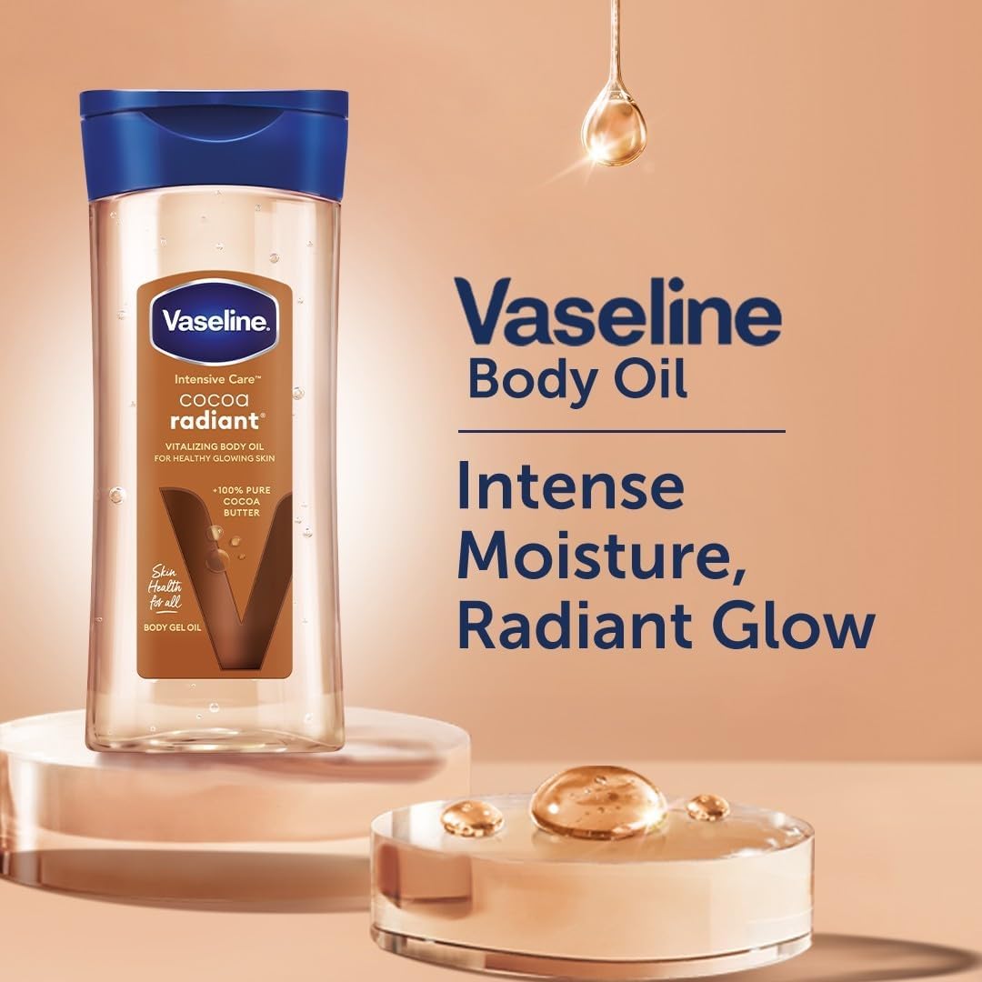 Vaseline Intensive Care Cocoa Radiant Body Gel Oil 6.8 oz / Weight: 195g